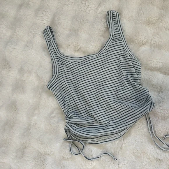 Primark Striped Drawstring Crop Top - Picture 6 of 6